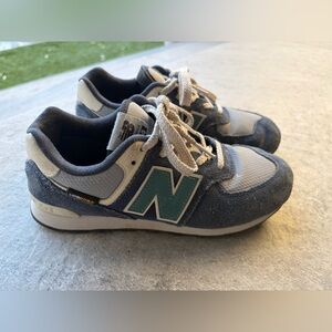 New Balance Navy and Teal Sneakers - Boys